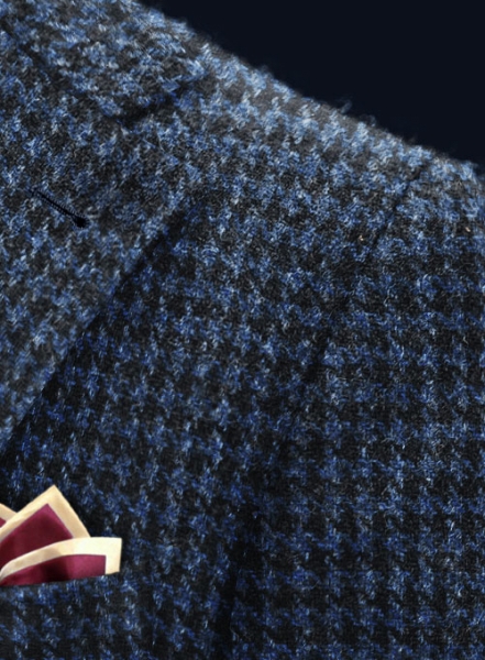 Harris Tweed Houndstooth Blue Jacket