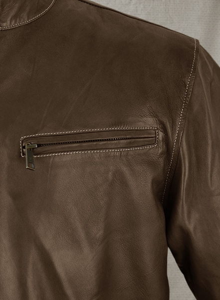 Soft Scottish Brown Washed&Wax Martin Lawrence Leather Jacket #2