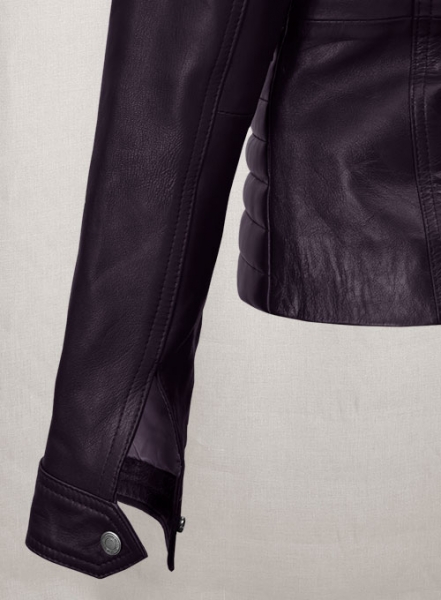 Purple Leather Jacket # 527