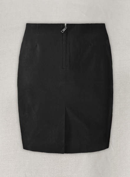 Black Stretch Amanda Holden Leather Skirt