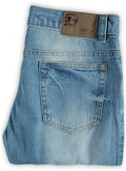 Falcon Blue Stone Wash Whisker Jeans
