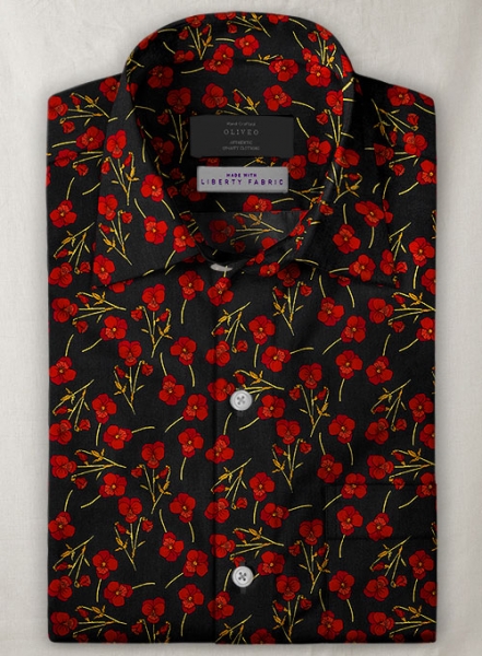 Liberty Pose Cotton Shirt - Half Sleeves