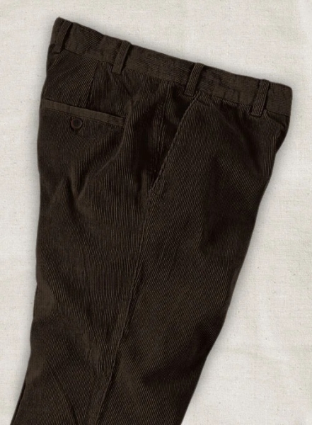 Coffee Brown Stretch Corduroy Trousers