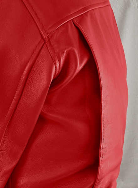 Red Kylie Jenner Leather Jacket