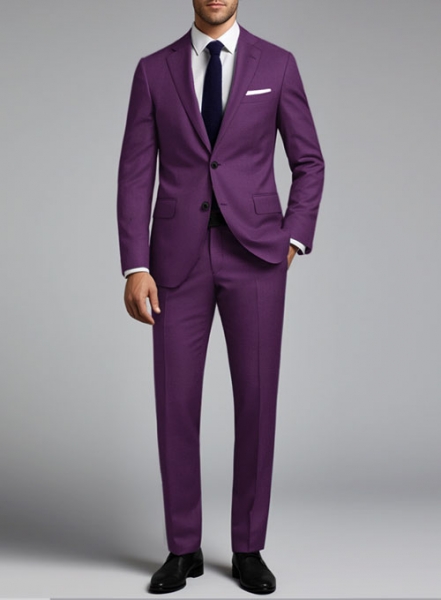 Scabal Hot Purple Wool Suit