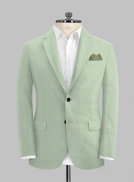 Tropical Sea Green Cotton Linen Jacket