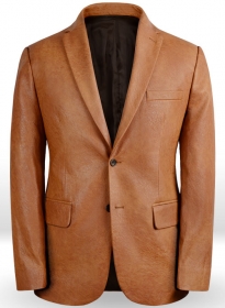 Classic Tan Vegan Leather Blazer