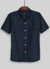 Plaid Corduroy Shirt - Half Sleeves