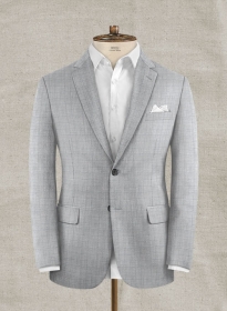 Stretch Boxy Light Gray Wool Jacket
