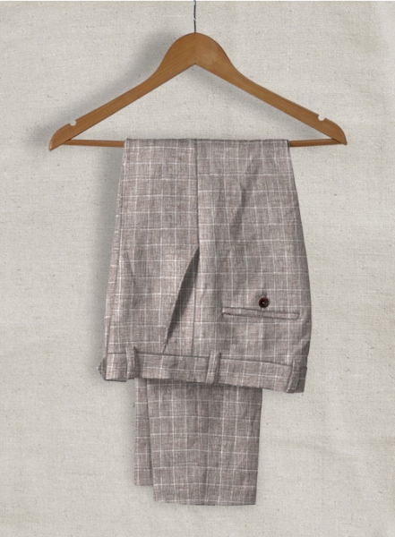 Italian Linen Lusso Brown Suit