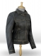 Rubbed Charcoal Leather Jacket # 217