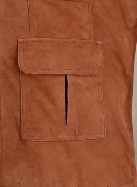 Burnt Orange Suede Tom Cruise American Made Leather Jacket