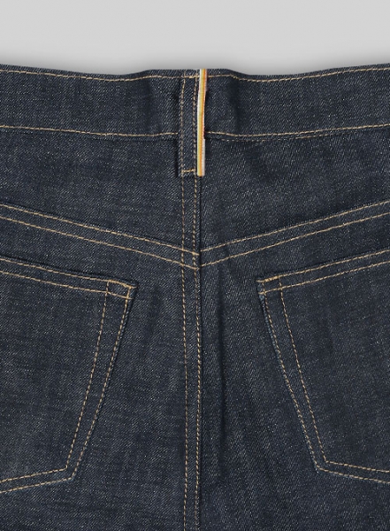 Selvedge Orange Denim Jeans - Raw Unwashed