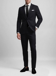 Stretch Midnight Blue Wool Suit
