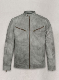 Harbor Gray Leather Jacket # 656