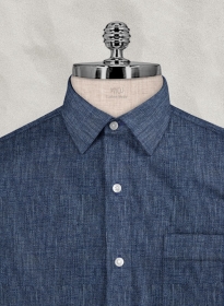 Solbiati Indigo Blue Linen Shirt