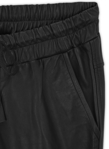Selena Gomez Leather Joggers