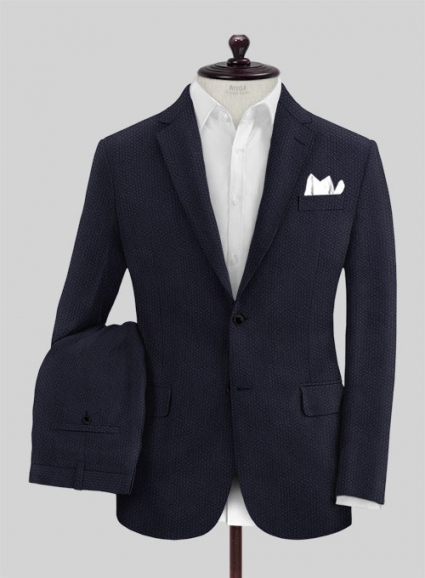 Solbiati Deep Blue Seersucker Suit