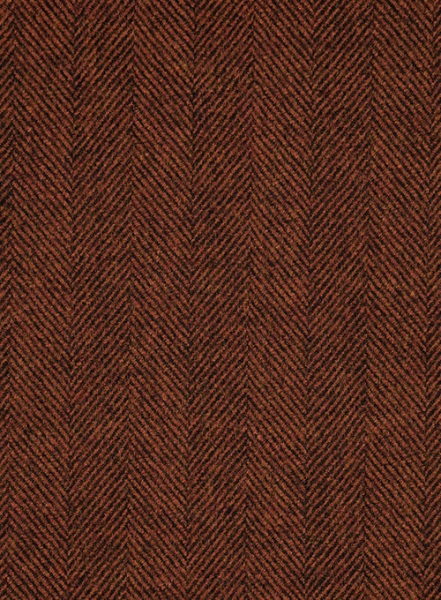 Italian Wide Herringbone Brunette Tweed Jacket