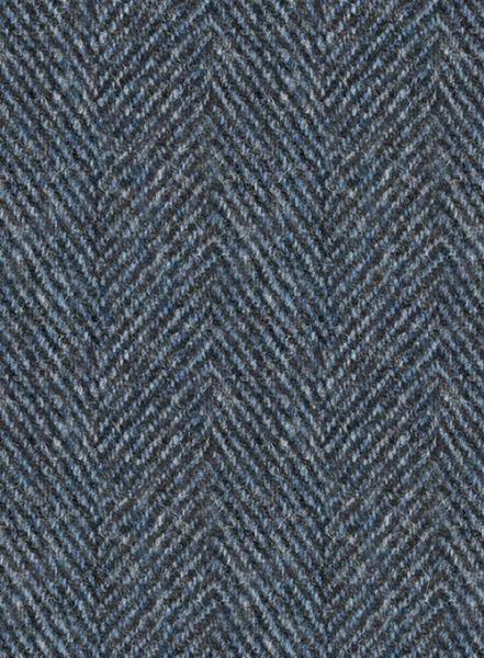 Harris Tweed Wide Herringbone Blue Suit