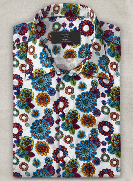 Italian Linen La Rona Shirt - Half Sleeves