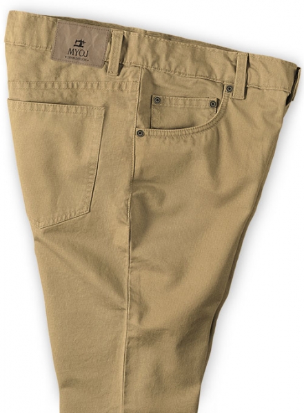 Khaki Twill Stretch Chino Jeans