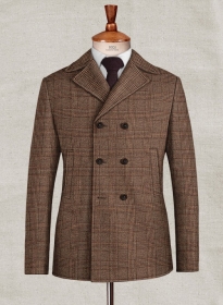 Roneo Checks Tweed Pea Coat