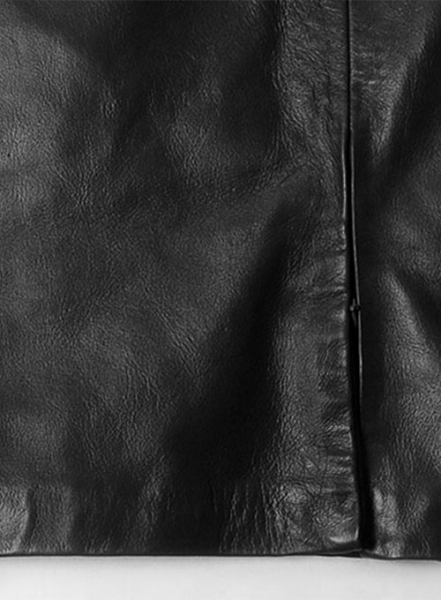 Adjustable Slit Leather Skirt