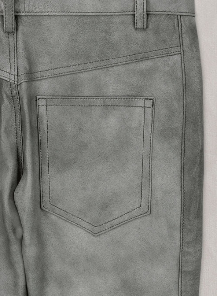 Harbor Gray Leather Biker Jeans #511