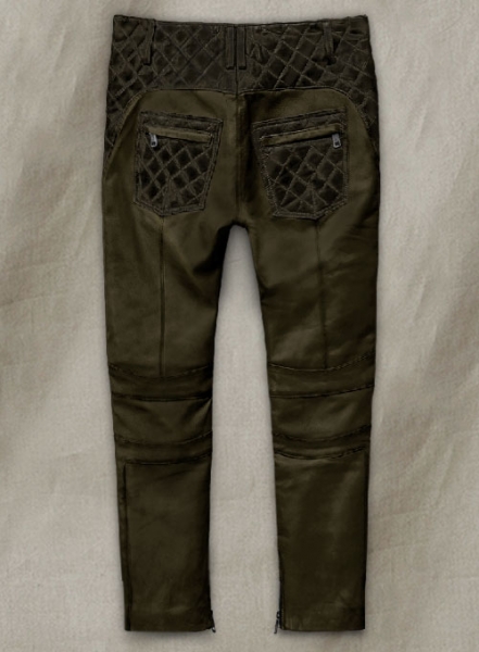 Outlaw Burnt Olive Leather Pants