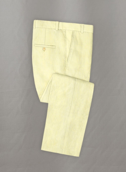 Italian Linen Melon Yellow Suit