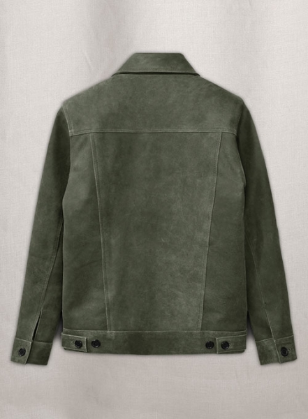 Vintage Italian Olive Ryan Reynolds Leather Jacket #3