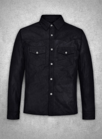 Light Weight Unlined Deep Blue Leather Shirt