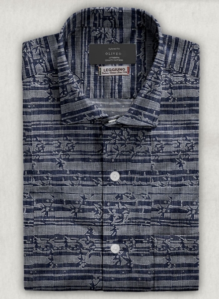 Leggiuno Cotton Linen Ibella Shirt - Half Sleeves