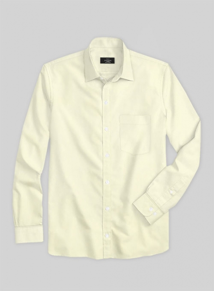 Giza Yellow Cotton Shirt- Full Sleeves