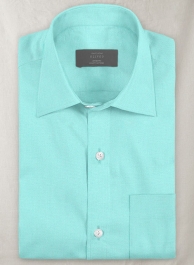Aqua Blue Stretch Poplene Shirt