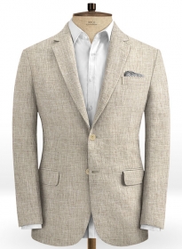 Italian Enchant Beige Linen Jacket