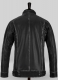 Rubbed Black Leather Jacket # 654