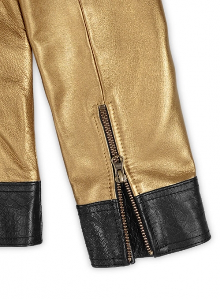 Golden Leather Jacket # 514