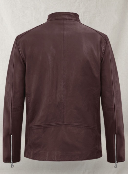 Motorad Burgundy Biker Leather Jacket