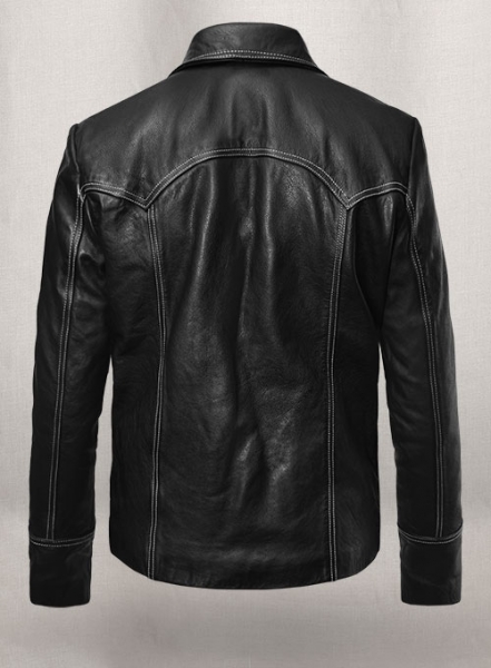 Thick Goat Black Brad Pitt Fight Club Leather Jacket