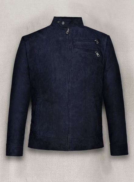 Dark Slate Purple Suede Leather Jacket # 700