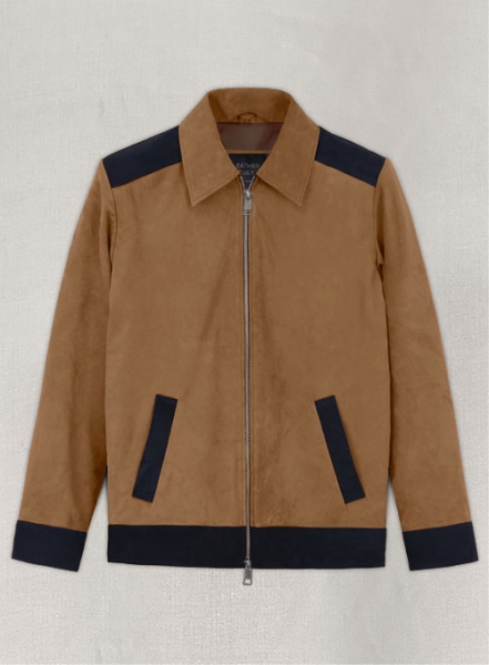 Soft Saddle Brown Suede Cristiano Ronaldo Leather Jacket #1