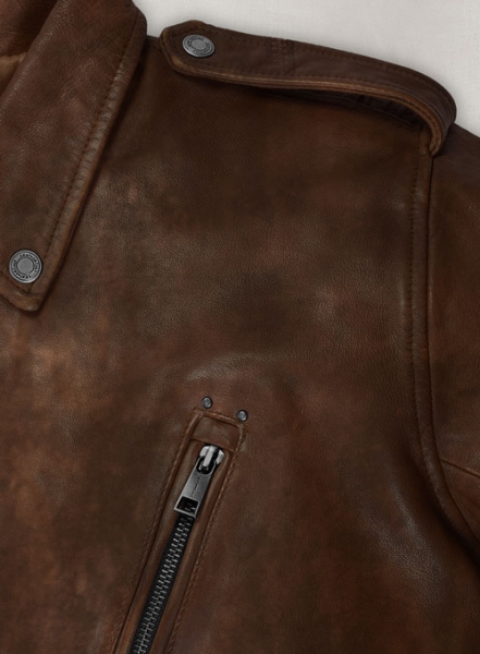 Falcon Spanish Brown Rider Leather Jacket