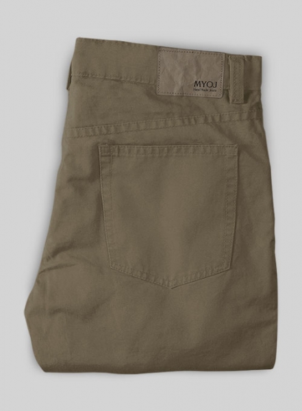 Earthy Brown Cotton Power Stretch Chino Jeans