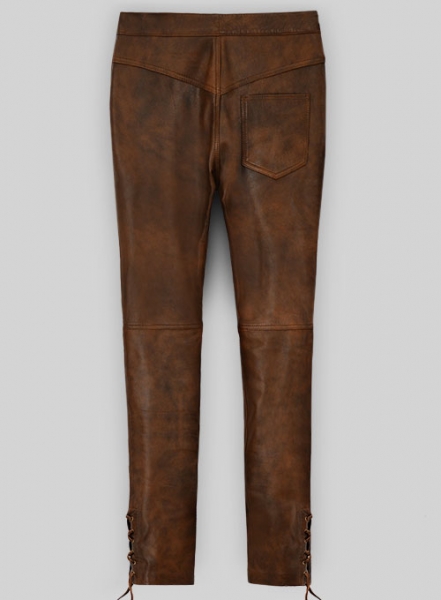Cowboy Lace up Leather Pants