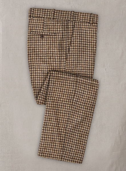 Harris Tweed Brown Houndstooth Pants