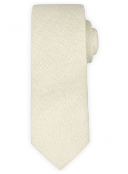 Linen Tie - Pure Light Beige