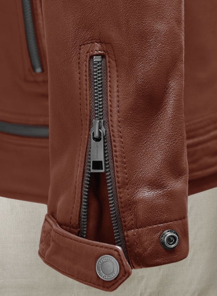 Ironwood Tan Biker Leather Jacket