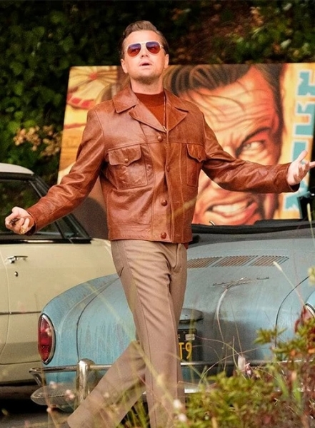 Leonardo DiCaprio Once Upon a Time in Hollywood Leather Jacket